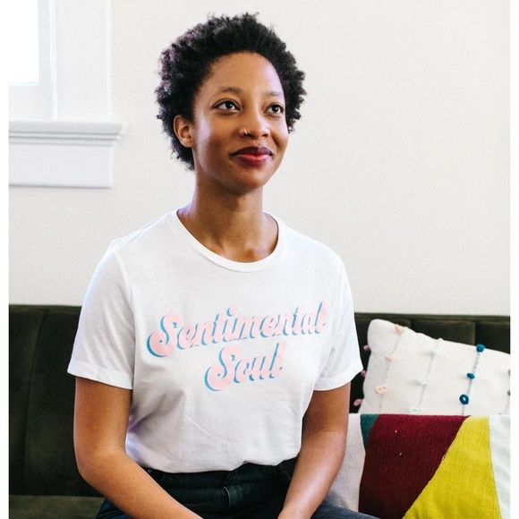 Made au Gold Graphic Tee “Sentimental Soul” T-Shirt size Large - Picture 3 of 15